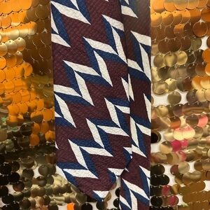 Boss Burgundy and Navy Geometric Tie